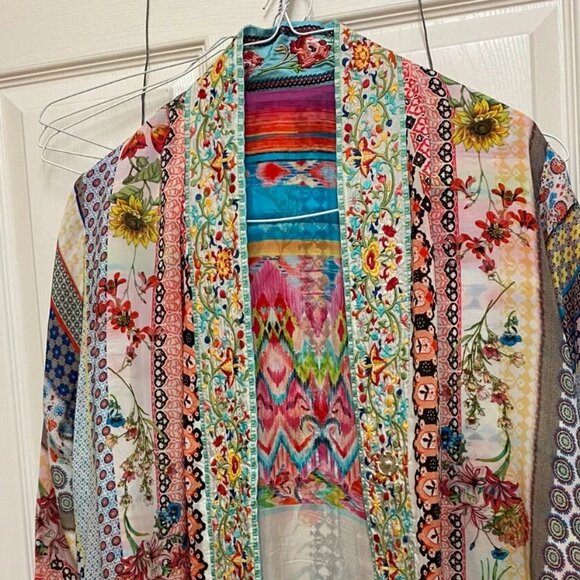Johnny Was Maci Georgette Reversible Kimono NWOT - Picture 2 of 7